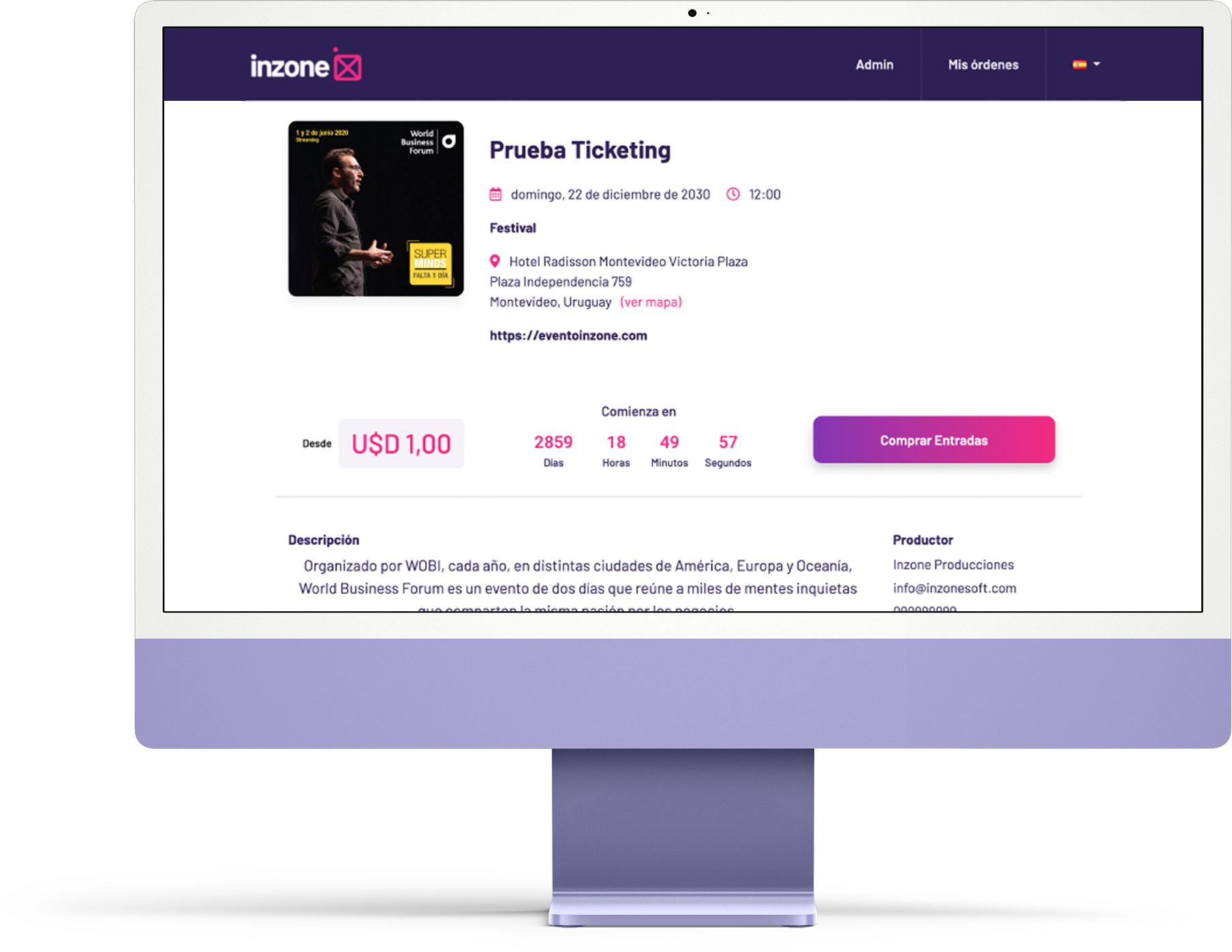 Web venta de tickets